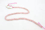 Rose Quartz Rondelle Smooth Gemstone Beads 16" Strand