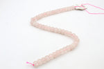 Rose Quartz Roundelle Faceted Gemstone Beads 16" Strand