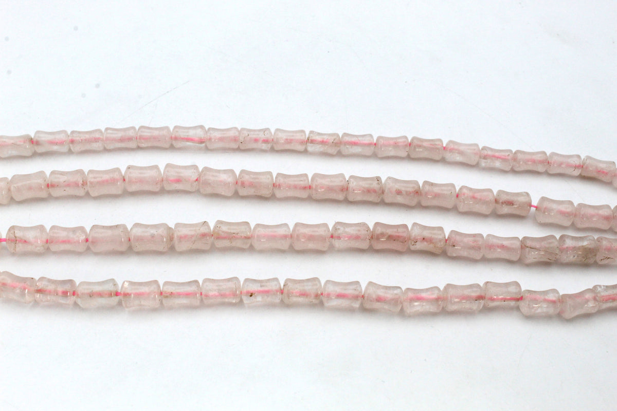 Rose Quartz Bamboo 7 x 10 mm