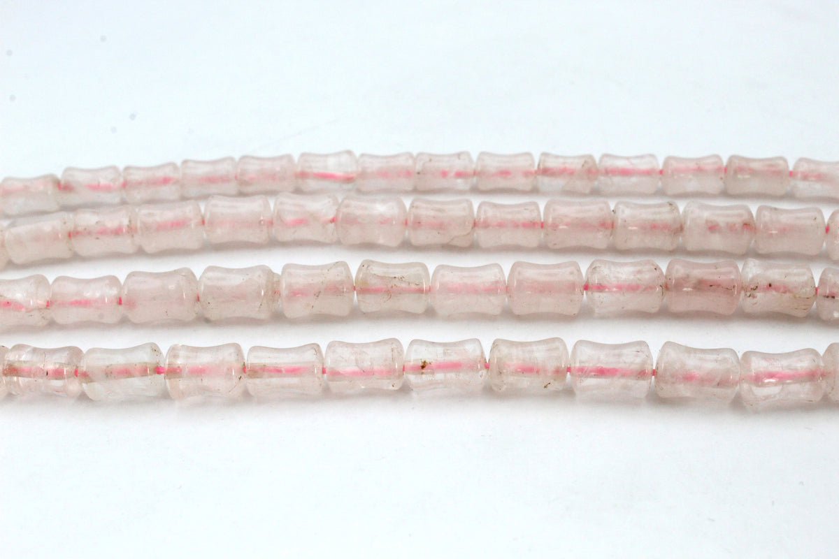 Rose Quartz Bamboo 7 x 10 mm