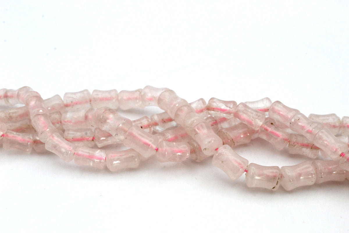 Rose Quartz Bamboo 7 x 10 mm