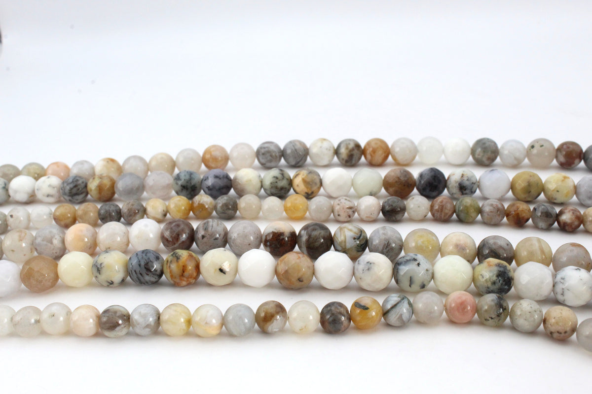 Bamboo Leaf Agate Round, 16 inches Strand