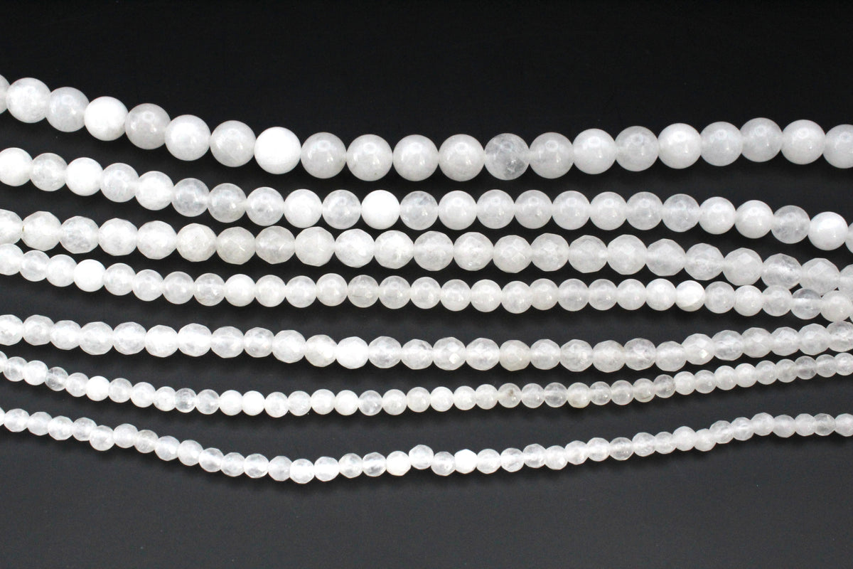 White Jade Round, 16 inches Strand