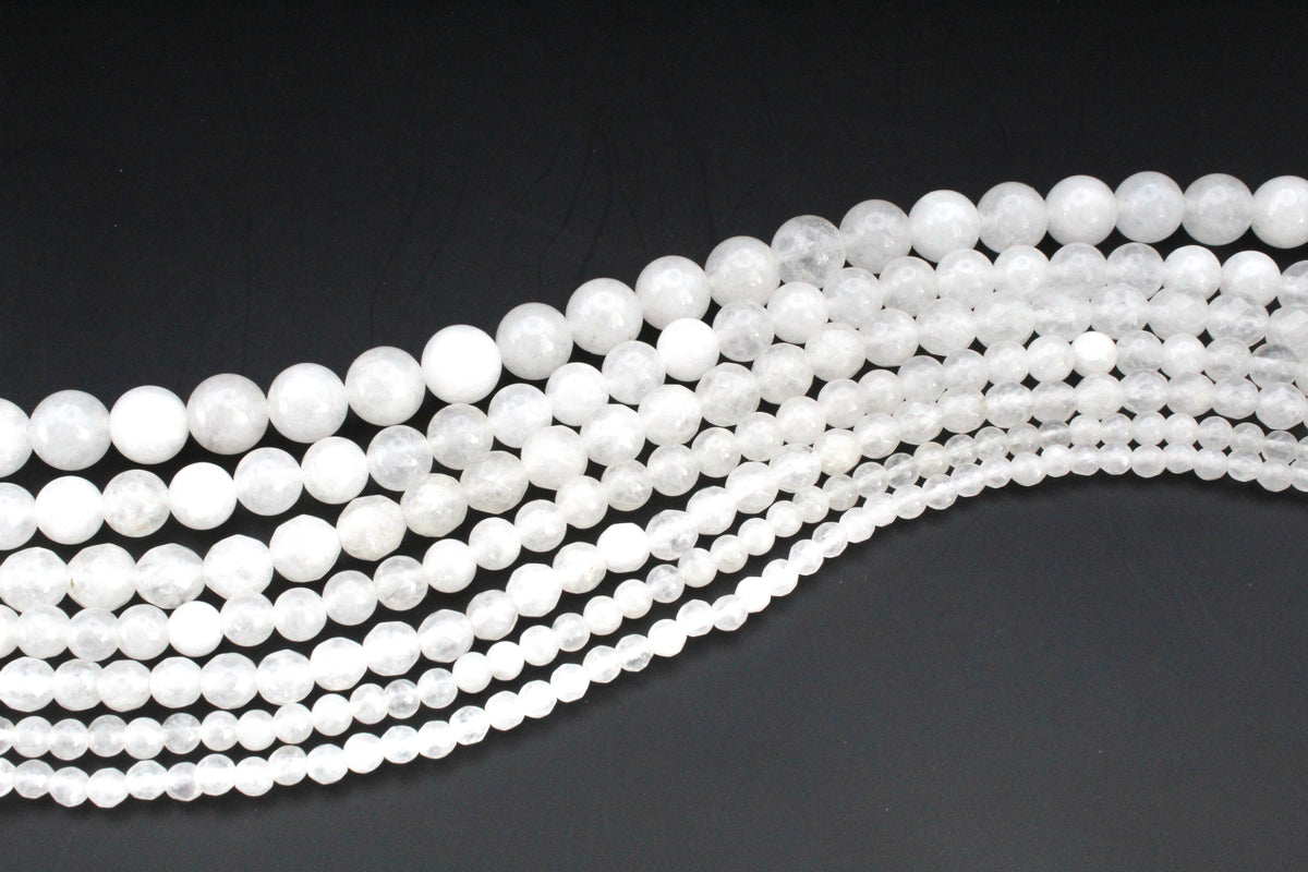 White Jade Round, 16 inches Strand