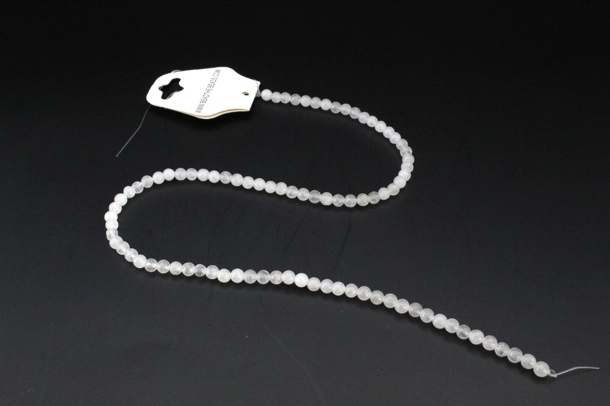 White Jade Round, 16 inches Strand