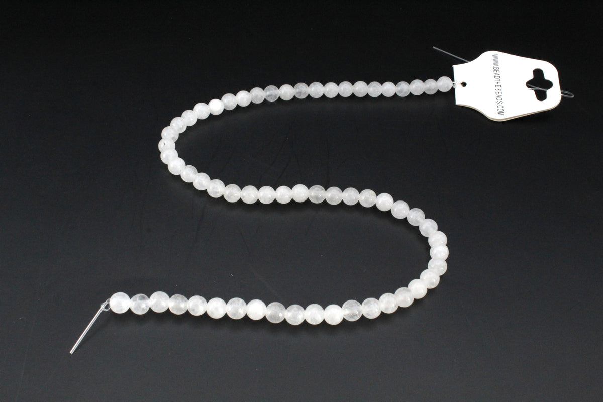 White Jade Round, 16 inches Strand