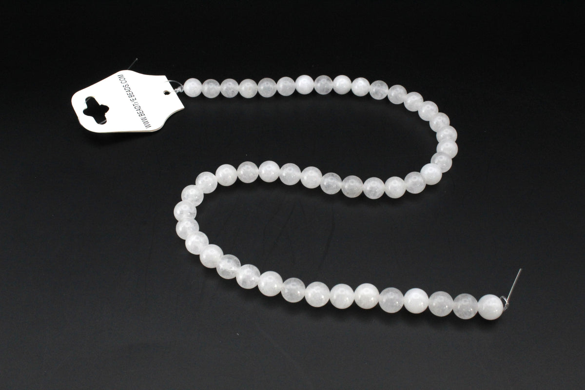 White Jade Round, 16 inches Strand