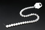 White Jade Round, 16 inches Strand
