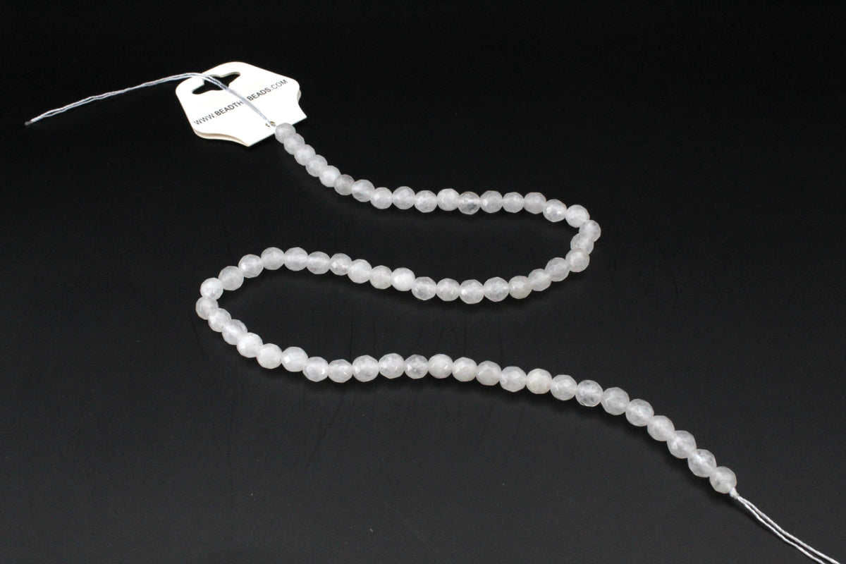 White Jade Round, 16 inches Strand
