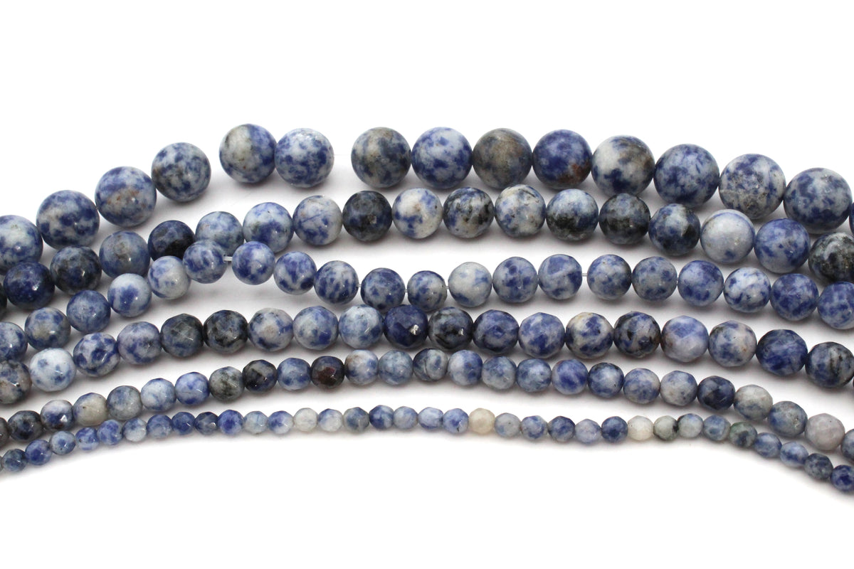 White Sodalite Round, 16 inches Strand