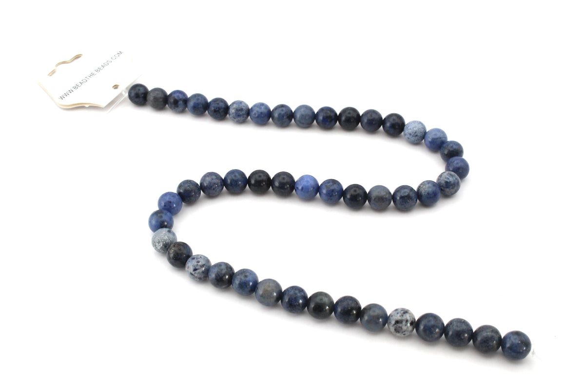 Dumortierite Round, 16 inches Strand