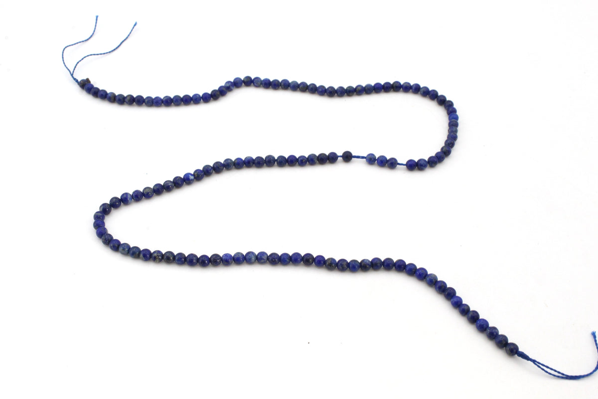 Lapis Lazuli Round Gemstone Beads 16" Strand