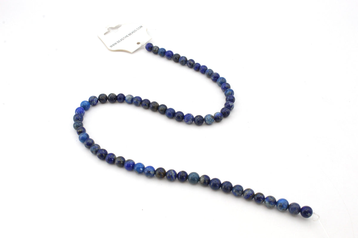 Lapis Lazuli Round Gemstone Beads 16" Strand