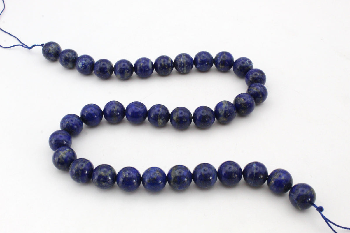 Lapis Lazuli Round Gemstone Beads 16" Strand