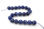 Lapis Lazuli Round Gemstone Beads 16" Strand