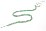 Green Aventurine Round Faceted Gemstone Beads 16" Strand