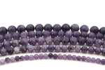 Lepidolite Round Gemstone Beads 16" Strand