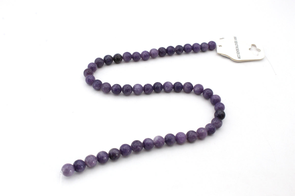 Lepidolite Round Gemstone Beads 16" Strand