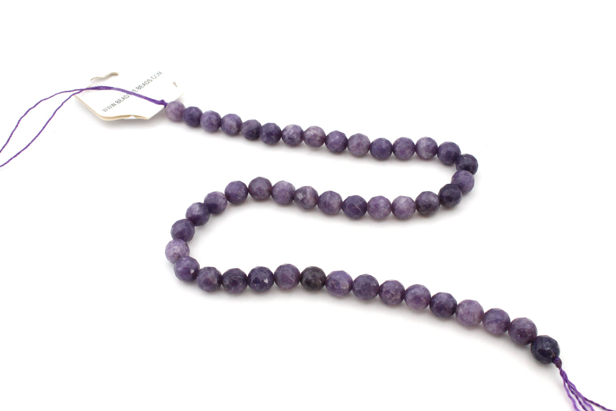 Lepidolite Round Gemstone Beads 16" Strand
