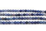 Blue Aventurine Round Faceted, 16 inches Strand