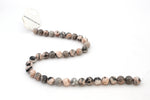 Pink Zebra Jasper Round, 16 inches strand