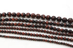Red Tiger Eye Round Gemstone Beads 16" Strand