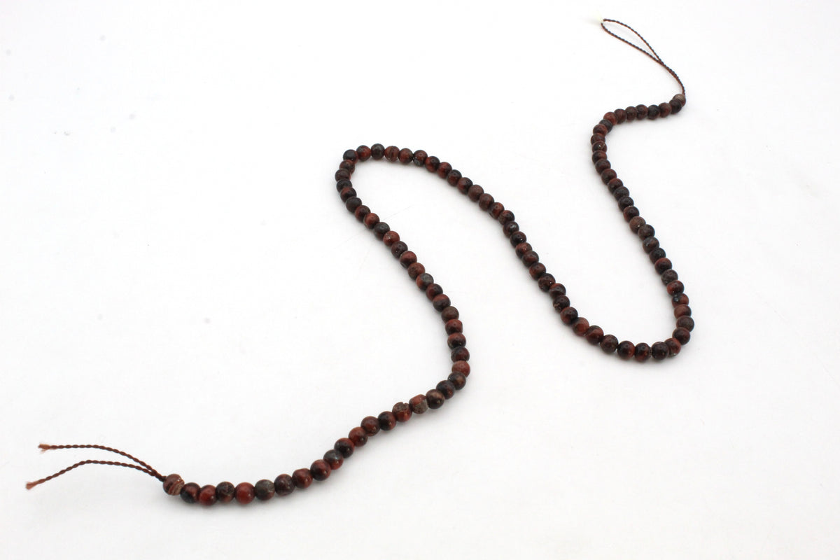 Red Tiger Eye Round Gemstone Beads 16" Strand