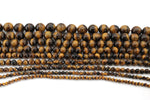 Tiger Eye Round Gemstone Beads 16" Strand