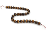 Tiger Eye Round Gemstone Beads 16" Strand