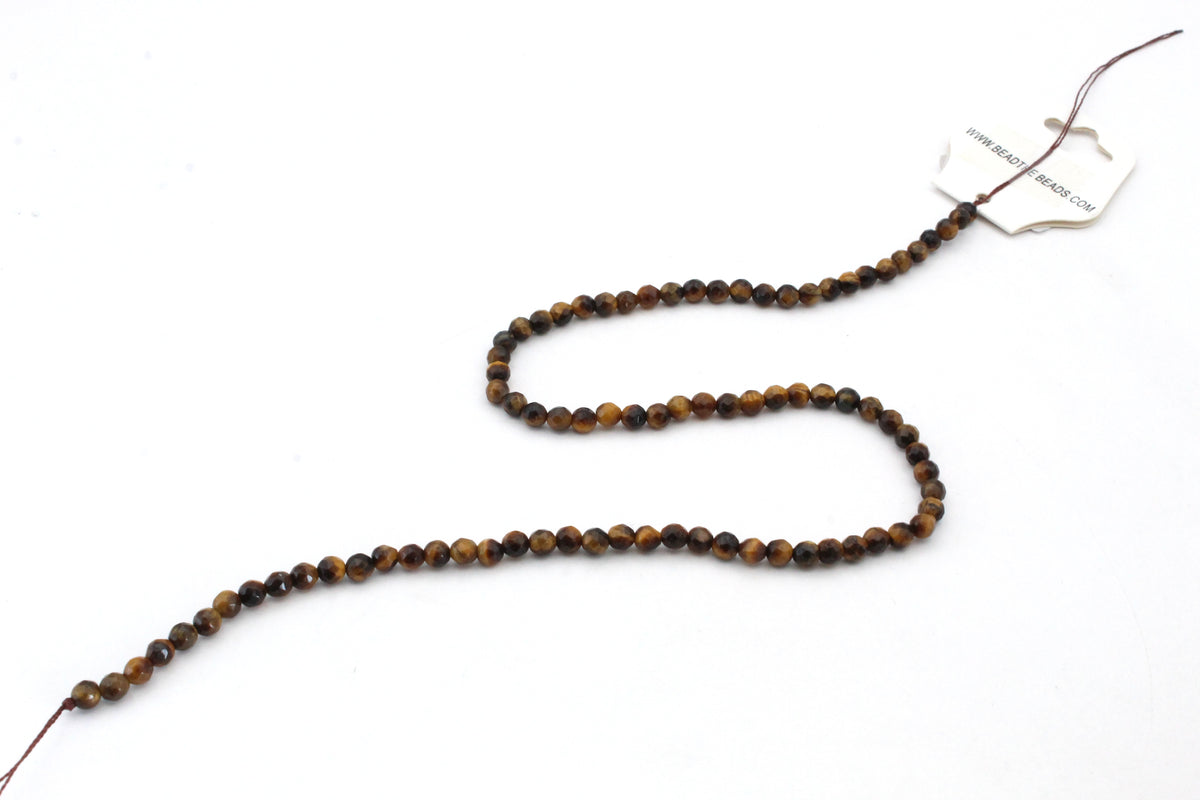 Tiger Eye Round Gemstone Beads 16" Strand
