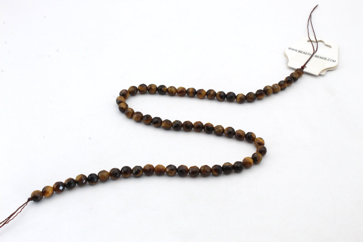 Tiger Eye Round Gemstone Beads 16" Strand