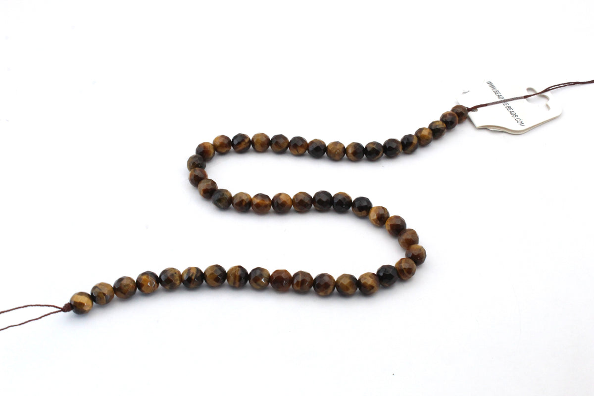 Tiger Eye Round Gemstone Beads 16" Strand
