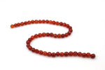Carnelian Stone Round Faceted Grade AAA Gemstone Beads 16" Strand