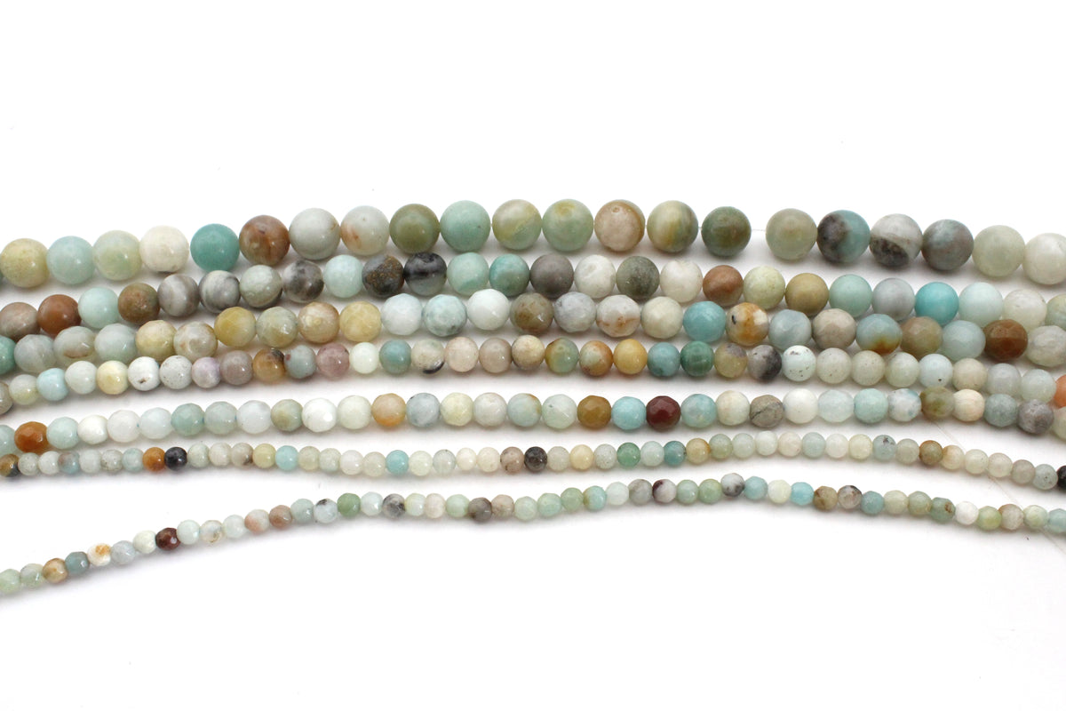 Multicolor Amazonite Round, 16 inches Strand