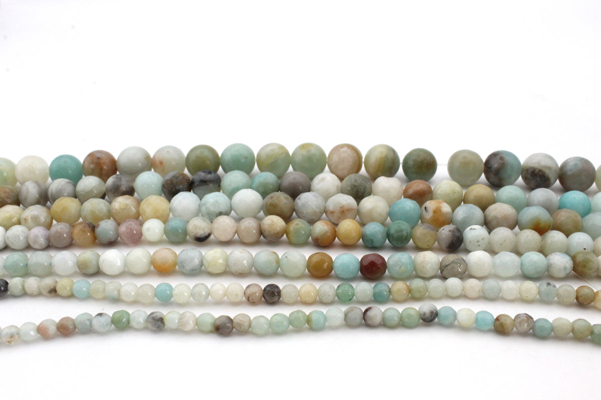 Multicolor Amazonite Round, 16 inches Strand