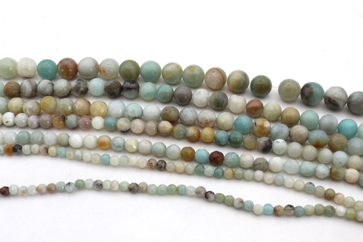 Multicolor Amazonite Round, 16 inches Strand