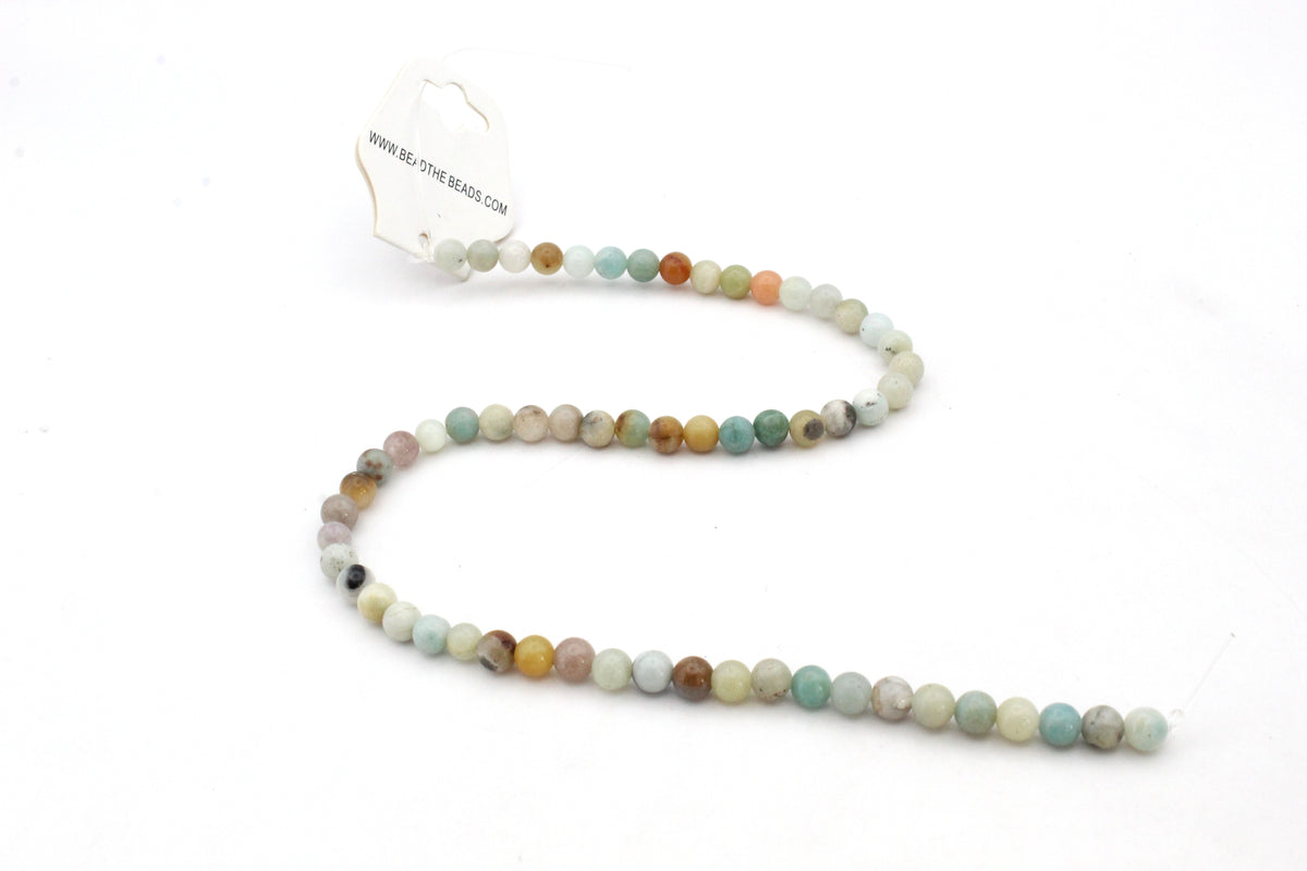 Multicolor Amazonite Round, 16 inches Strand