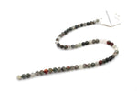 African Bloodstone Round Gemstone Beads 16" Strand