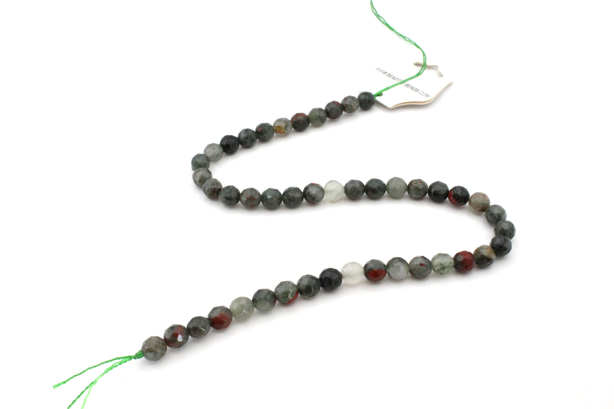 African Bloodstone Round Gemstone Beads 16" Strand