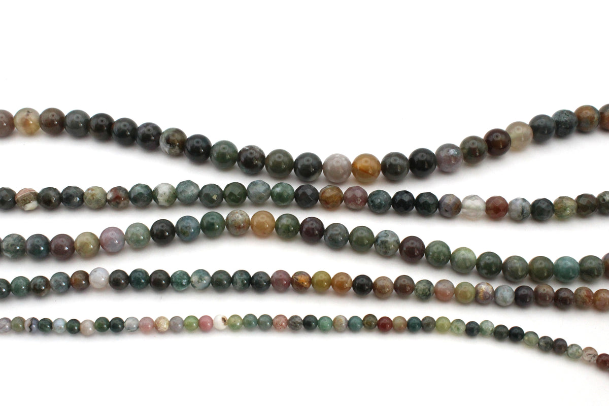 Indian Agate Round Gemstone Beads, 16 inches Strand