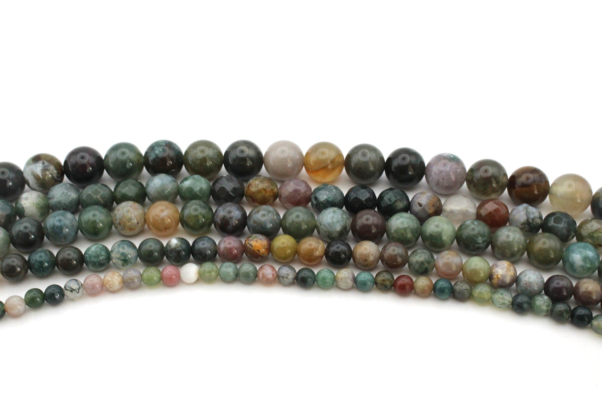 Indian Agate Round Gemstone Beads, 16 inches Strand