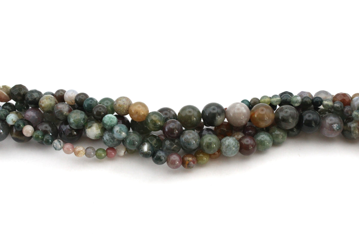 Indian Agate Round Gemstone Beads, 16 inches Strand
