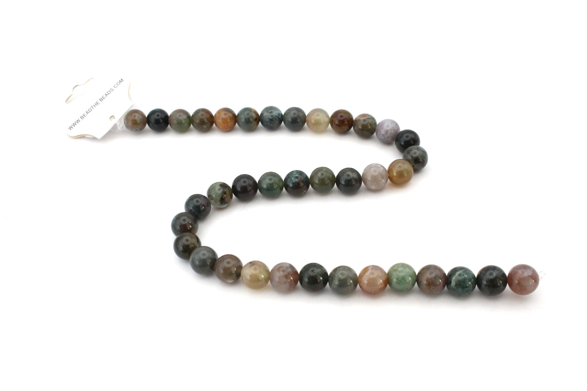Indian Agate Round Gemstone Beads, 16 inches Strand