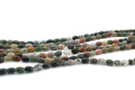 Indian Agate Tube Oval 4 x 6 mm Gemstone Beads