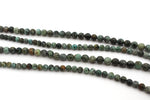 African Turquoise Round Gemstone Beads 16" Strand