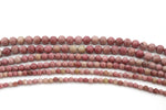 Rhodonite Round Gemstone Beads, 16 inches strand