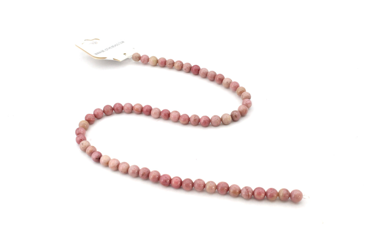 Rhodonite Round Gemstone Beads, 16 inches strand