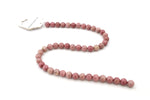 Rhodonite Round Gemstone Beads, 16 inches strand