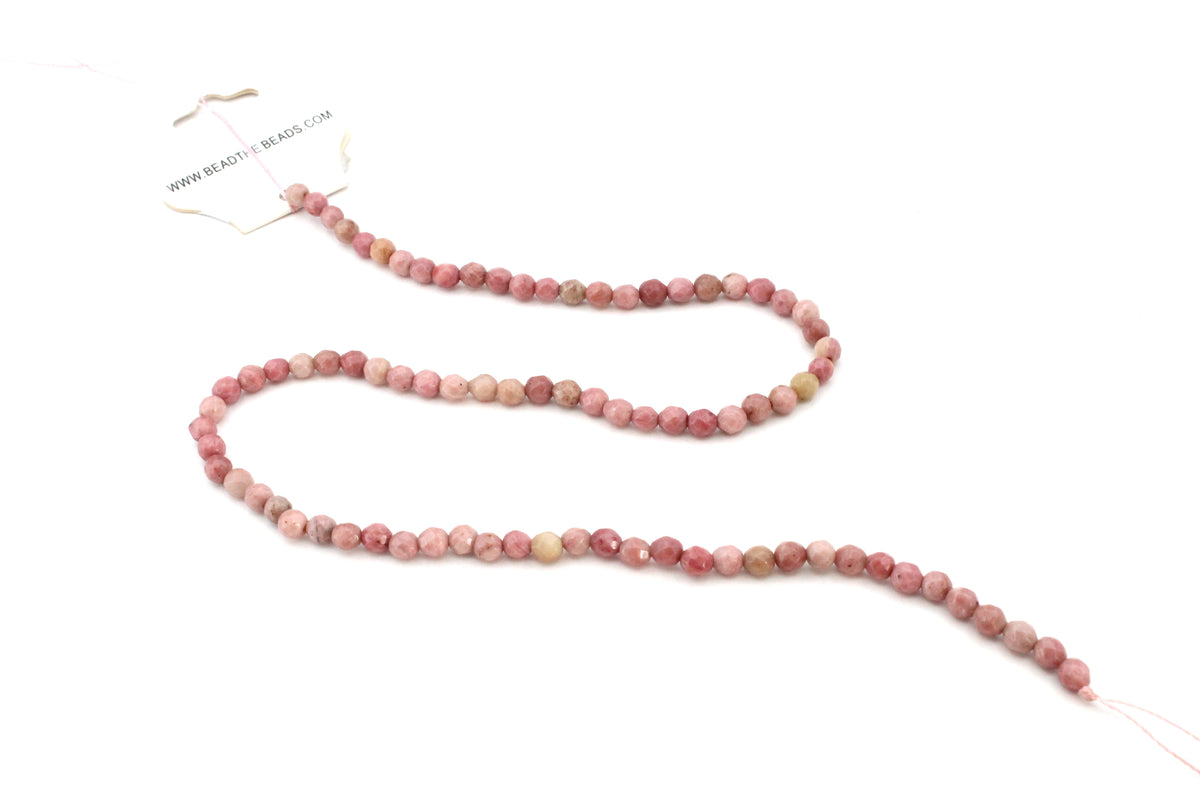 Rhodonite Round Gemstone Beads, 16 inches strand