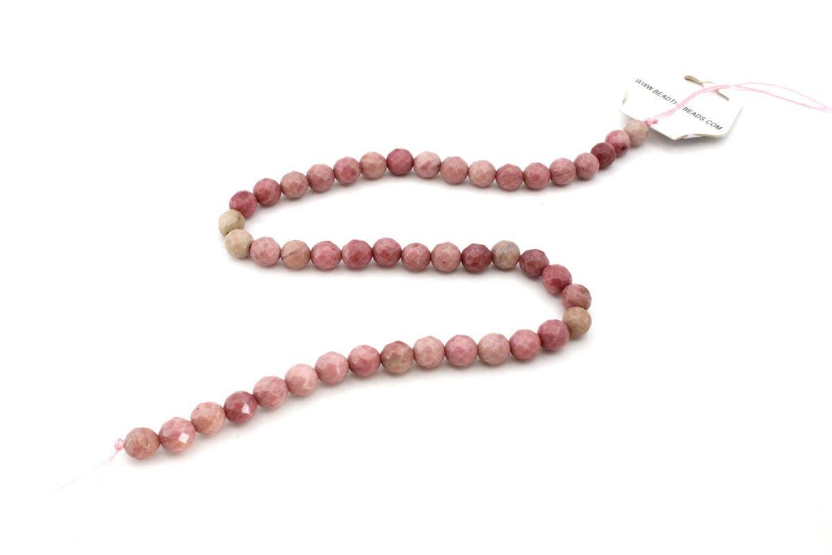 Rhodonite Round Gemstone Beads, 16 inches strand